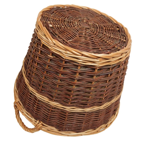 Holzkorb, Tragekorb, Pflanzkorb, Gartenkorb, Korb gefüttert (D:50)