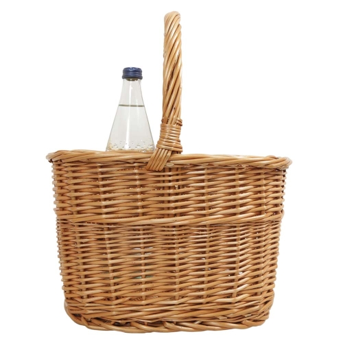 Flaschenkorb Korb für 4 Flaschen aus gesottener Weide (30x30x20/36)