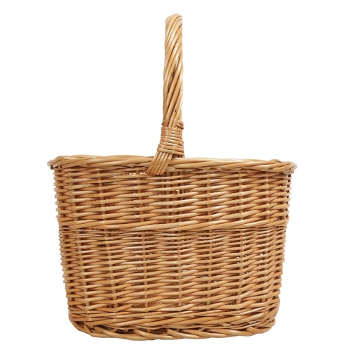 Flaschenkorb Korb für 4 Flaschen aus gesottener Weide (30x30x20/36)