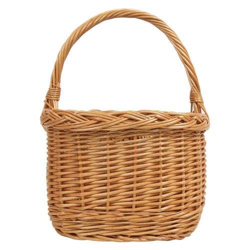 Flaschenkorb Korb für 4 Flaschen aus gesottener Weide (29x29x20/40)