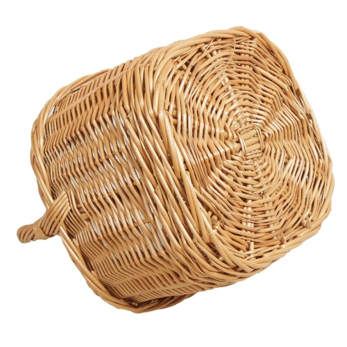 Flaschenkorb Korb für 4 Flaschen aus gesottener Weide (29x29x20/40)