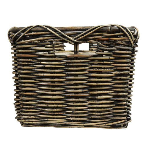 Holzkorb Korb Tragekorb aus Rohr gefüttert (57x47x35)