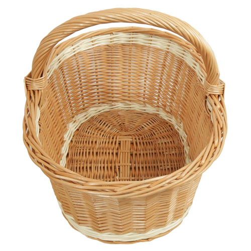 Einkaufskorb Handkorb Bäckerkorb Weide Korb ungefüttert (53x40x24/40)