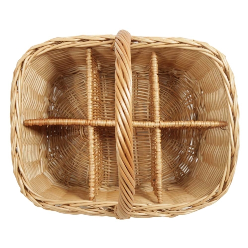 Flaschenkorb Korb für 6 Flaschen aus Weide (40x32x19/36)