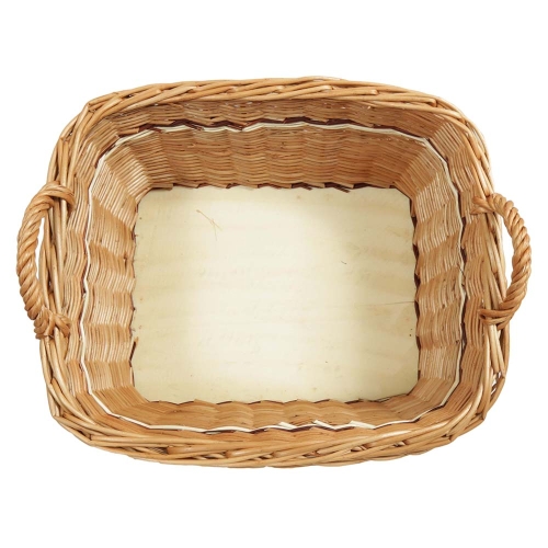 Holzkorb Kaminholzkorb Korb ungefüttert Tragekorb aus gesottener Weide (53x42x28/34)