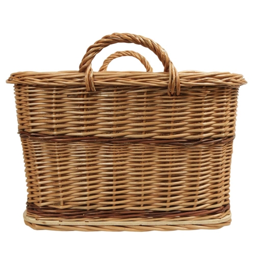 Holzkorb Korb Tragekorb aus gesottener Weide (58x48x30/37)
