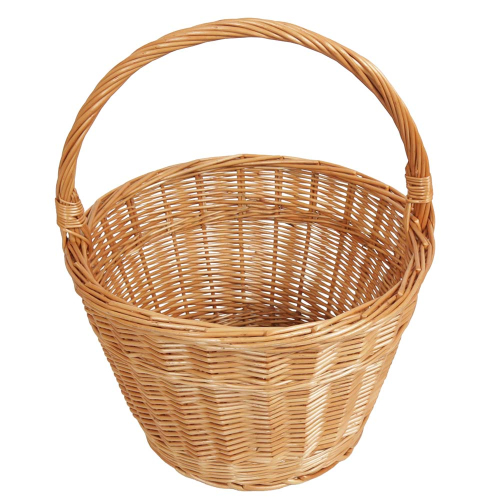 Einkaufskorb Handkorb Weide Korb rund (D:36 H: 24/44)