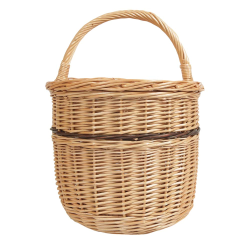 Einkaufskorb Handkorb Weide Korb mit Klappdeckel (41x28x25/40)