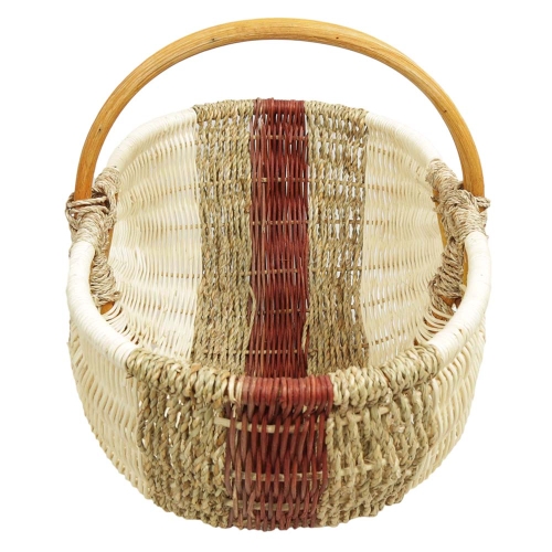 Einkaufskorb Handkorb ungefüttert Korb aus Rohr (50x33x22/37)