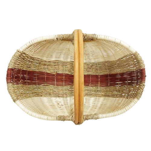 Einkaufskorb Handkorb ungefüttert Korb aus Rohr (50x33x22/37)