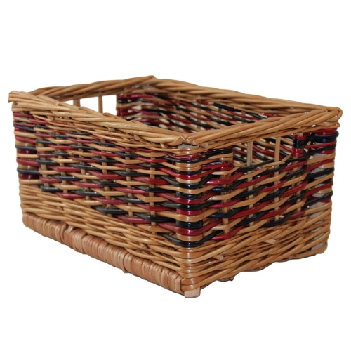Regalkorb mit Grifflöcher, Schrankkorb, Dekokorb, Korb (30x20x15) - EINZELSTÜCK