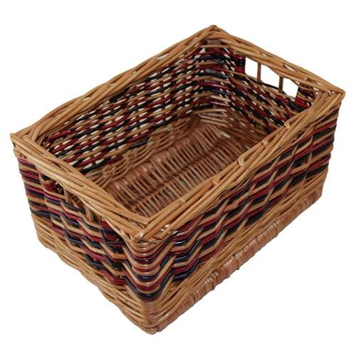 Regalkorb mit Grifflöcher, Schrankkorb, Dekokorb, Korb (30x20x15) - EINZELSTÜCK
