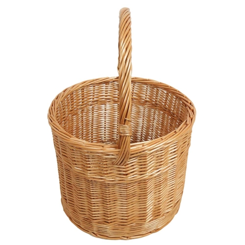 Einkaufskorb Handkorb Flaschenkorb Weide Korb rund (D:32)