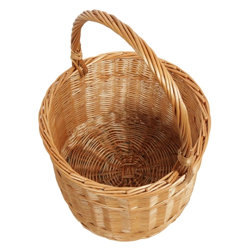 Einkaufskorb Handkorb Flaschenkorb Weide Korb rund (D:32)