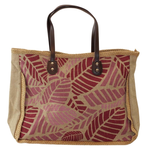 Jutetasche, Schultertasche, Handtasche aus Jutestoff (40x13x45)