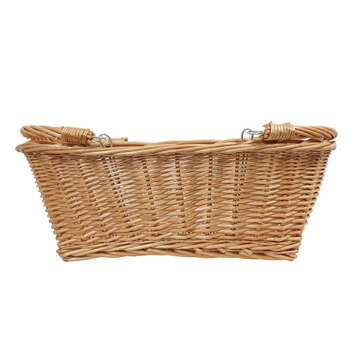 Einkaufskorb Handkorb Weide Korb ungefüttert (44x37x15/25) mit Klapphenkel