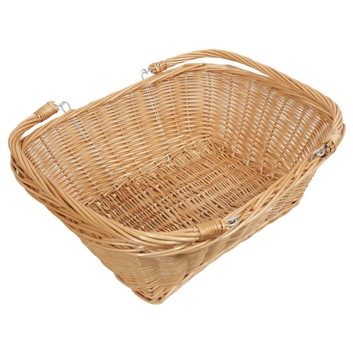 Einkaufskorb Handkorb Weide Korb ungefüttert (44x37x15/25) mit Klapphenkel