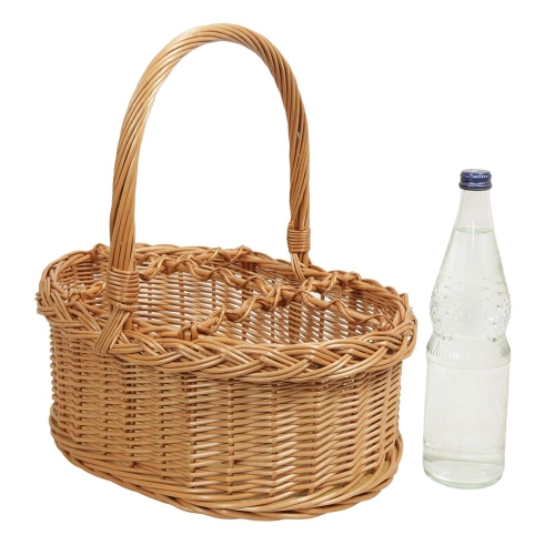 Flaschenkorb Korb für 6 Flaschen aus Weide (40x29x16/40)