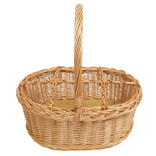 Flaschenkorb Korb für 6 Flaschen aus Weide (40x29x16/40)