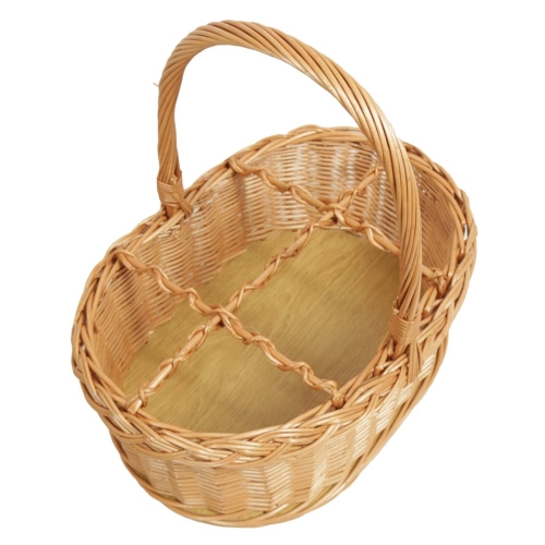 Flaschenkorb Korb für 6 Flaschen aus Weide (40x29x16/40)