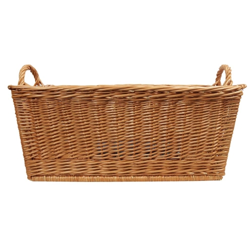 Wäschekorb aus Weide, Korb für Wäsche aus gesottener Weide (70x48x29/36)