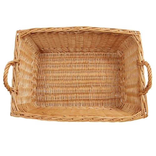 Wäschekorb aus Weide, Korb für Wäsche aus gesottener Weide (70x48x29/36)