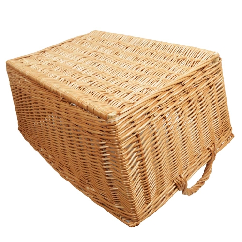Wäschekorb aus Weide, Korb für Wäsche aus gesottener Weide (70x48x29/36)