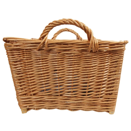 Wäschekorb aus Weide, Korb für Wäsche aus gesottener Weide (62x42x26/32)
