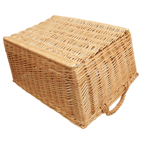Wäschekorb aus Weide, Korb für Wäsche aus gesottener Weide (62x42x26/32)