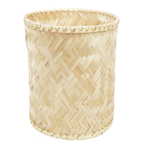 Papierkorb aus Bambusschiene (D:24cm)