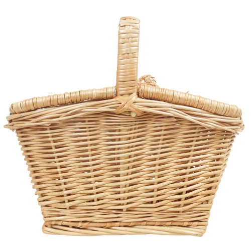 Trachtenkorb Handkorb Weide Korb mit Klappdeckel (32x23x17/29)