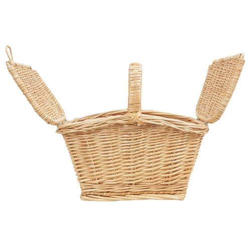 Trachtenkorb Handkorb Weide Korb mit Klappdeckel (32x23x17/29)