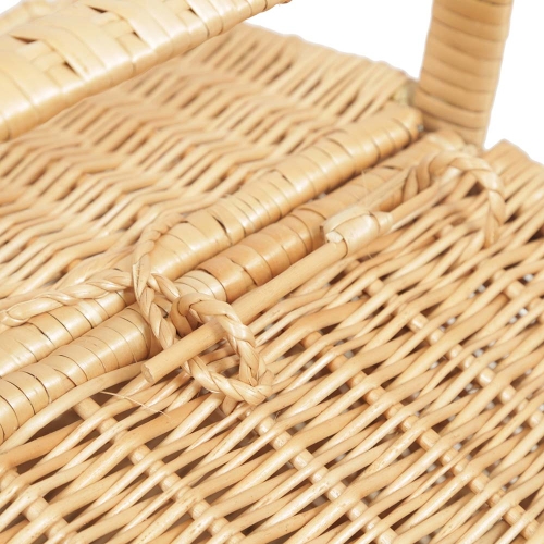 Trachtenkorb Handkorb Weide Korb mit Klappdeckel (32x23x17/29)