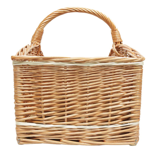 Einkaufskorb Holzkorb Korb Tragekorb aus gesottener Weide (50x30x20/38)