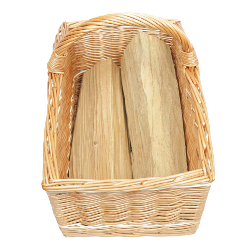 Einkaufskorb Holzkorb Korb Tragekorb aus gesottener Weide (50x30x20/38)