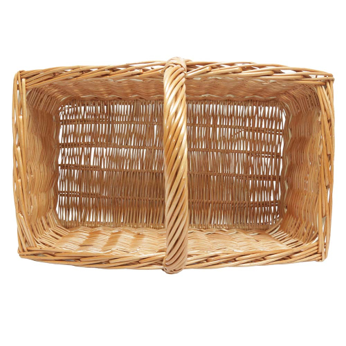 Einkaufskorb Holzkorb Korb Tragekorb aus gesottener Weide (50x30x20/38)