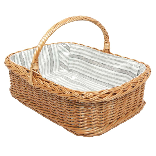 Tablett, Korbtablett aus Weide, Trage Tablett geflochten (54x40x16/32)