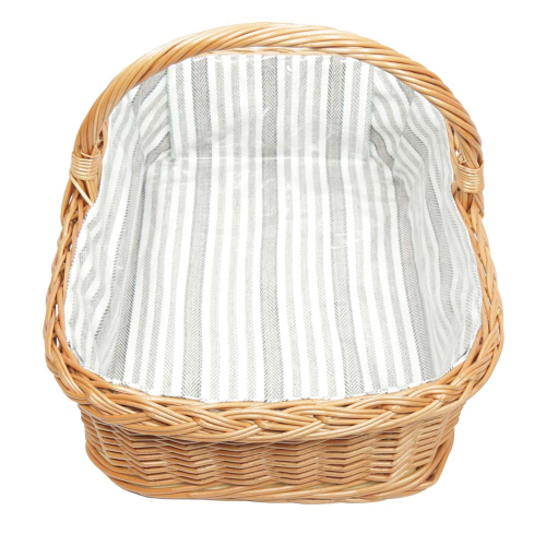 Tablett, Korbtablett aus Weide, Trage Tablett geflochten (54x40x16/32)