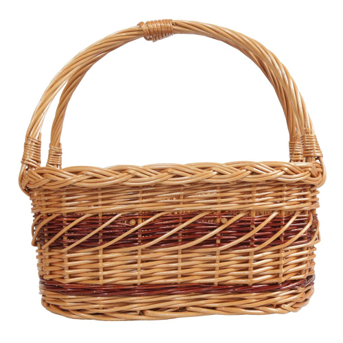 Flaschenkorb Korb für 6 Flaschen, gesottene Weide (35x24x15/33)