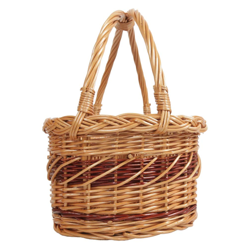 Flaschenkorb Korb für 6 Flaschen, gesottene Weide (35x24x15/33)