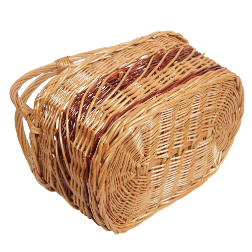 Flaschenkorb Korb für 6 Flaschen, gesottene Weide (35x24x15/33)