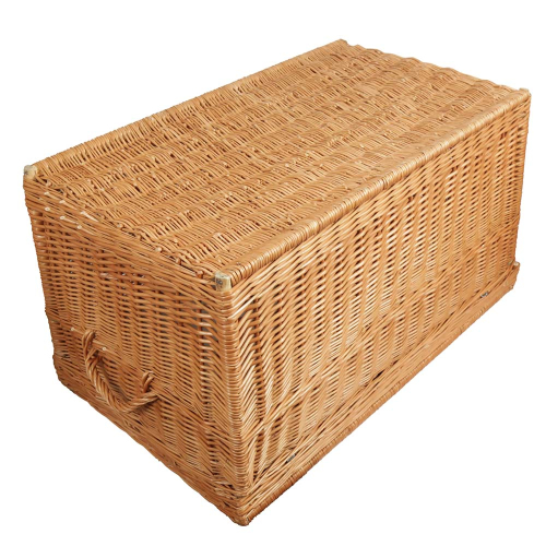 Korbtruhe aus Weide gefüttert, Korb Truhe (90x52x49)