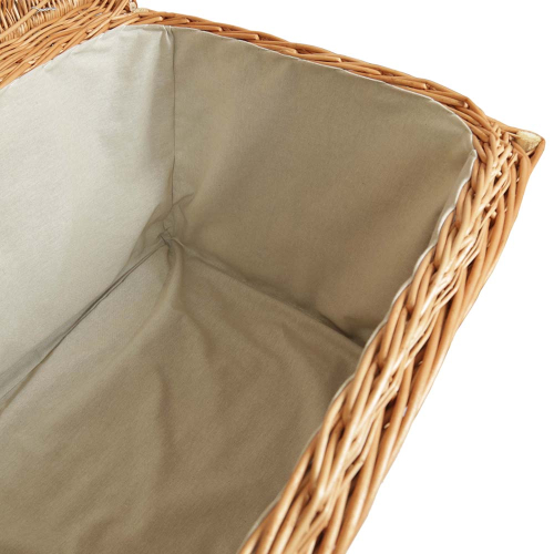 Korbtruhe aus Weide gefüttert, Korb Truhe (90x52x49)