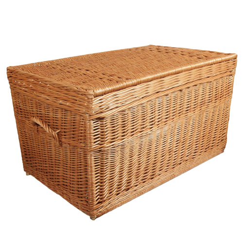 Korbtruhe aus Weide gefüttert, Korb Truhe (90x52x49)
