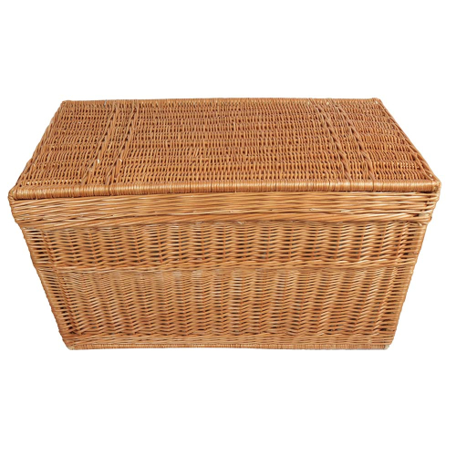 Korbtruhe aus Weide gefüttert, Korb Truhe (90x52x49)