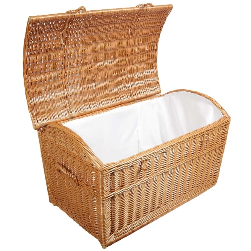 Korbtruhe aus Weide gefüttert Korb Truhe (81x50x50)