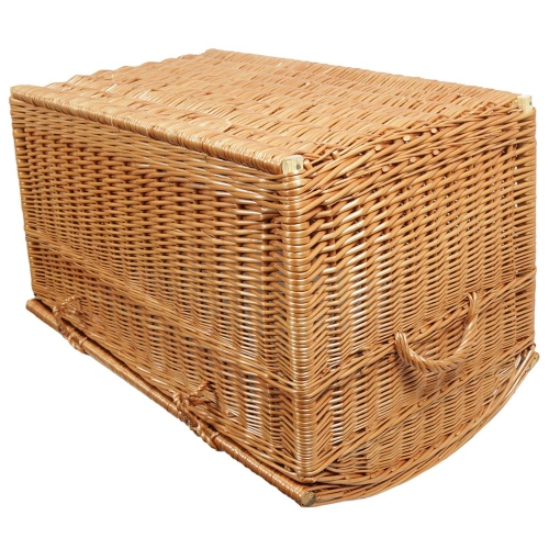 Korbtruhe aus Weide gefüttert Korb Truhe (81x50x50)