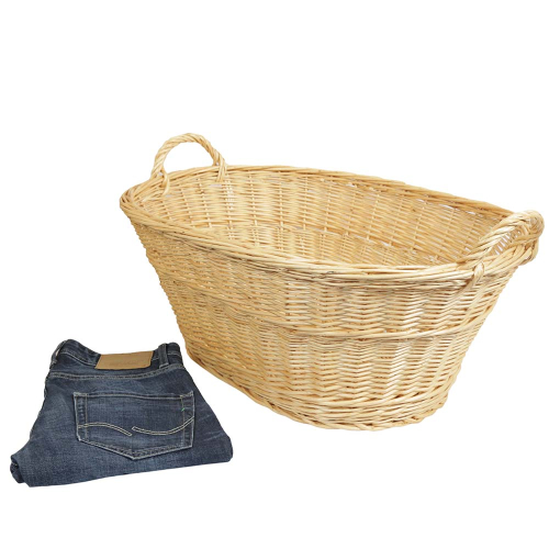Wäschekorb aus Weide Korb für Wäsche (69x49x26/33)