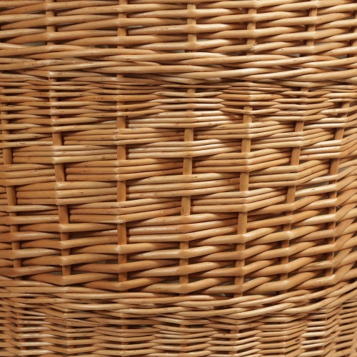 Wäschekorb gefüttert - Korb für Wäsche aus gesottener Weide (53x44x62)