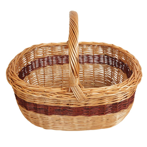 Einkaufskorb Handkorb Weide Korb ungefüttert (49x36x25/42) Einkaufskorb Handkorb Weide Korb ungefüttert (49x36x25/42)